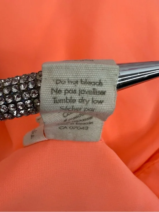 Japna tank top neon orange Coral-Orange Sleeveless Chiffon Tank Top - Picture 10 of 12